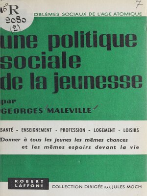 cover image of Une politique sociale de la jeunesse